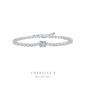 S925 Sterling Silver 1-Carat Moissanite Cubic Bracelet