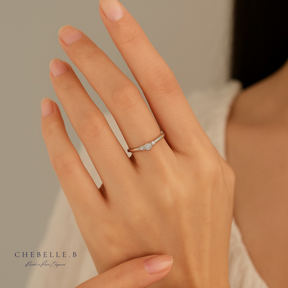 Arc Étoilé S925 Moissanite V-Shaped Ring