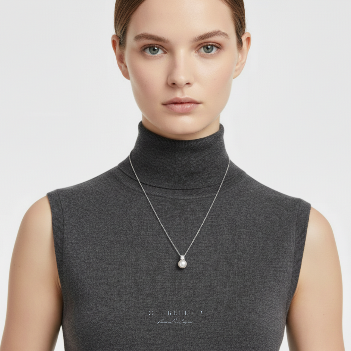 Perle Étoilée | Akoya Pearl & 0.3-Carat Moissanite Necklace