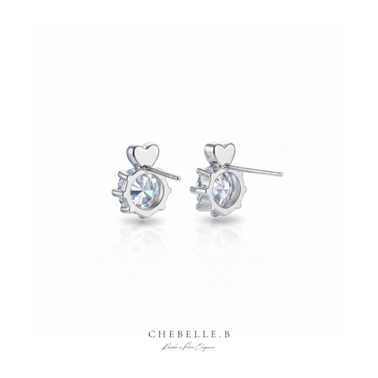 Cœur Brillant | 0.5ct Moissanite Heart Stud Earrings