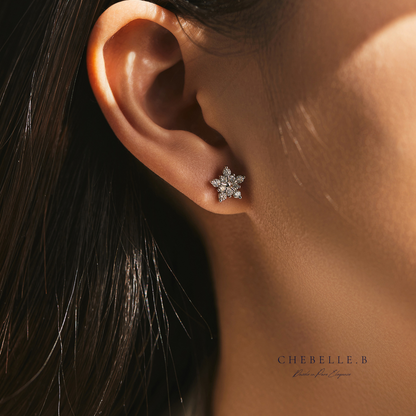 Eternal Radiance S925 Floral Cluster Moissanite Earrings