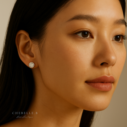 Infinite Sparkle 1.0ct Moissanite Halo Stud Earrings