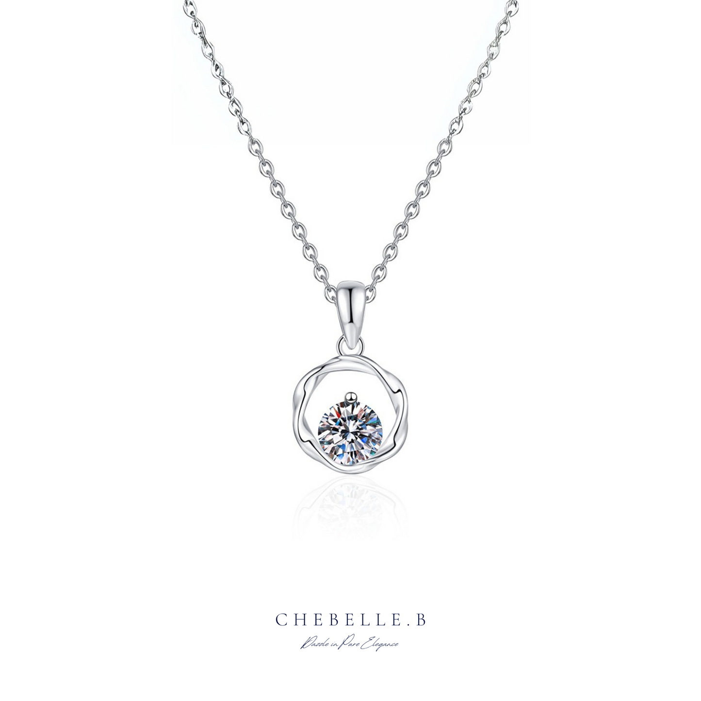 Ruban Infini S925 1-Carat Moissanite Möbius Pendant Necklace