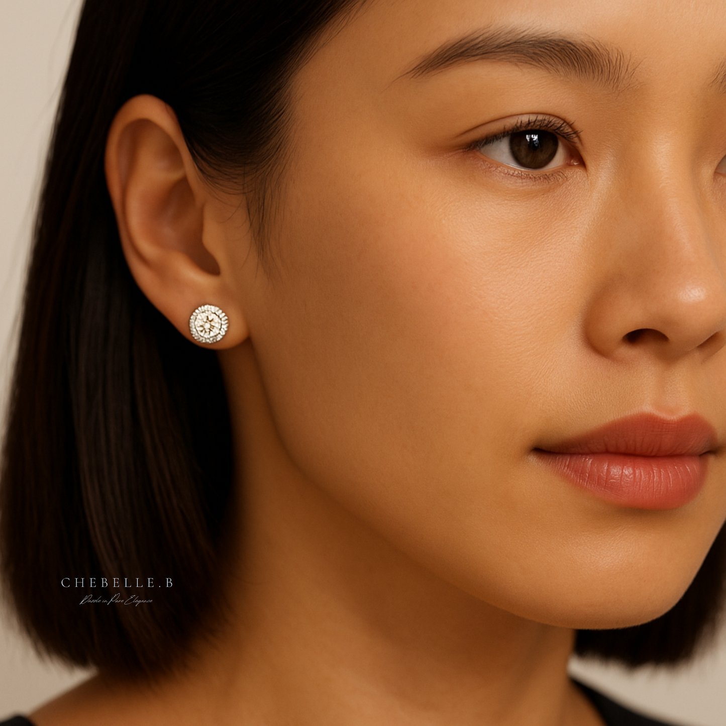 Infinite Sparkle 1.0ct Moissanite Halo Stud Earrings