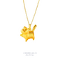 Chic Félin – Golden Cat Pendant Necklace