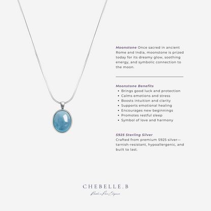 Oceanmist Glow - S925 Aquamarine Necklace