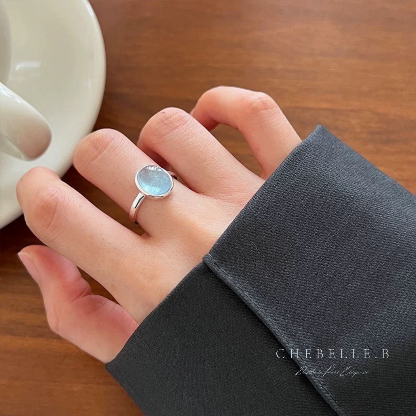 Breathe Blue – S925 Aquamarine Ring