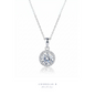 Halo de Lumière 1.0ct Moissanite Halo Pendant Necklace