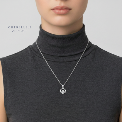 Ruban Infini S925 1-Carat Moissanite Möbius Pendant Necklace