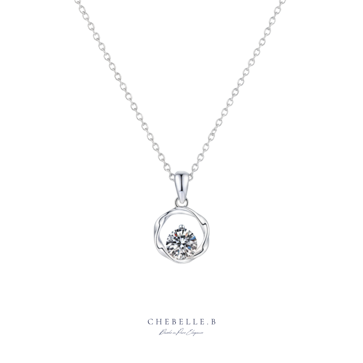 Ruban Infini S925 1-Carat Moissanite Möbius Pendant Necklace
