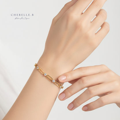 18K Gold Plated S925 Sterling Silver Moissanite Stars Blooming Bracelet