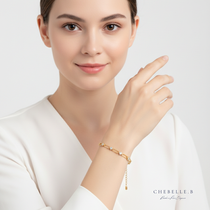 18K Gold Plated S925 Sterling Silver Moissanite Stars Blooming Bracelet