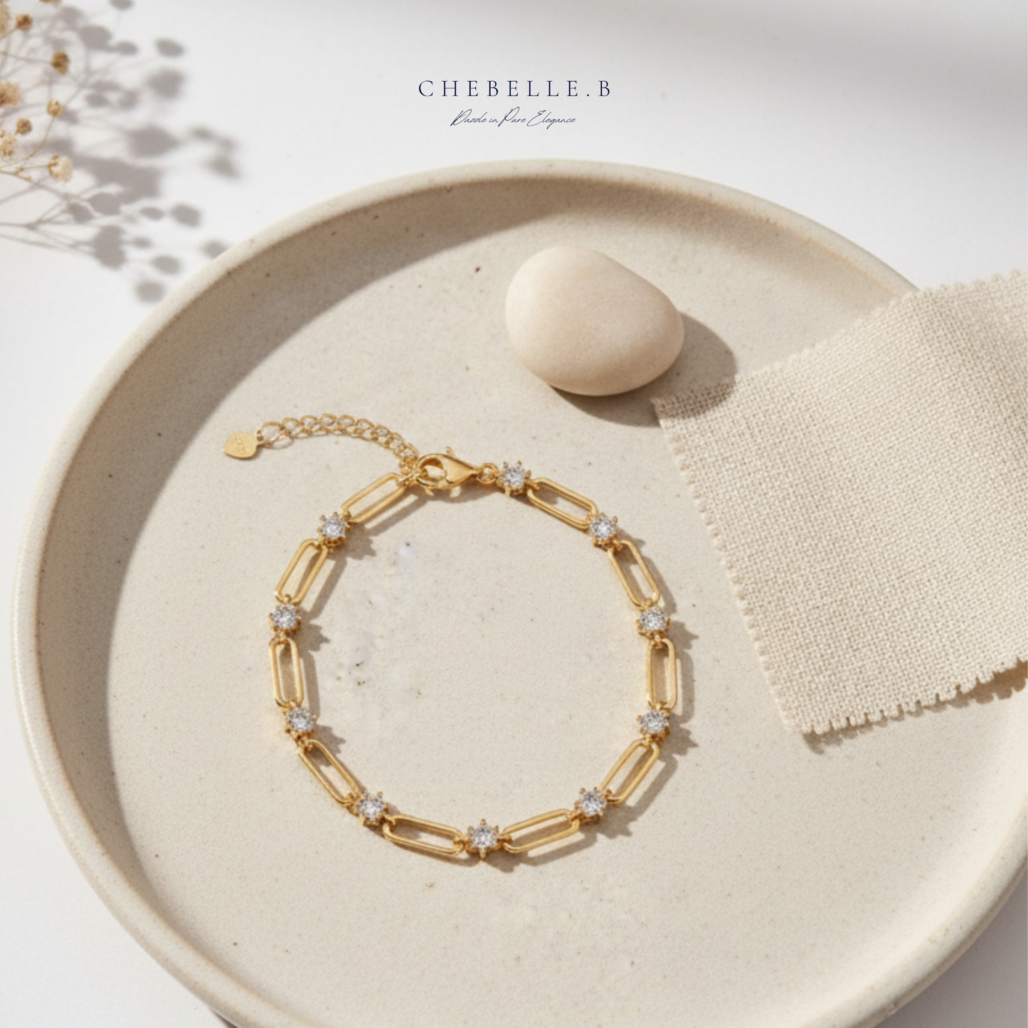 18K Gold Plated S925 Sterling Silver Moissanite Stars Blooming Bracelet