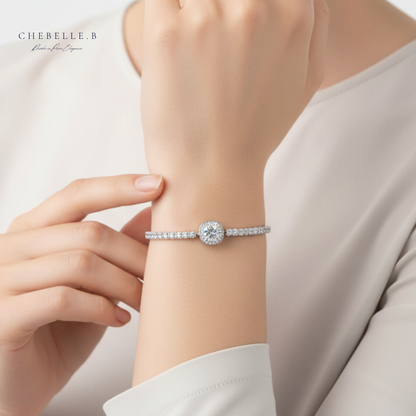 Starry Sky 1-Carat Moissanite & Gemstone S925 Sterling Silver Bracelet