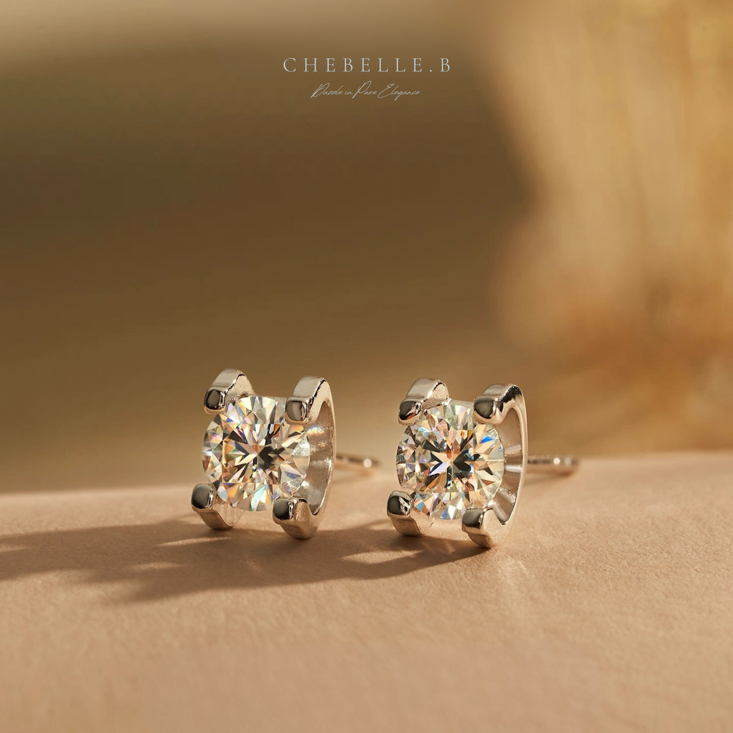 Le Taureau Céleste 1-Carat Moissanite Earrings in S925 Sterling Silver