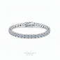 S925 Sterling Silver Moissanite Eternity Pave Bracelet