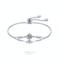 S925 Sterling Silver Dazzling Four-Prong 1-Carat Moissanite Bracelet