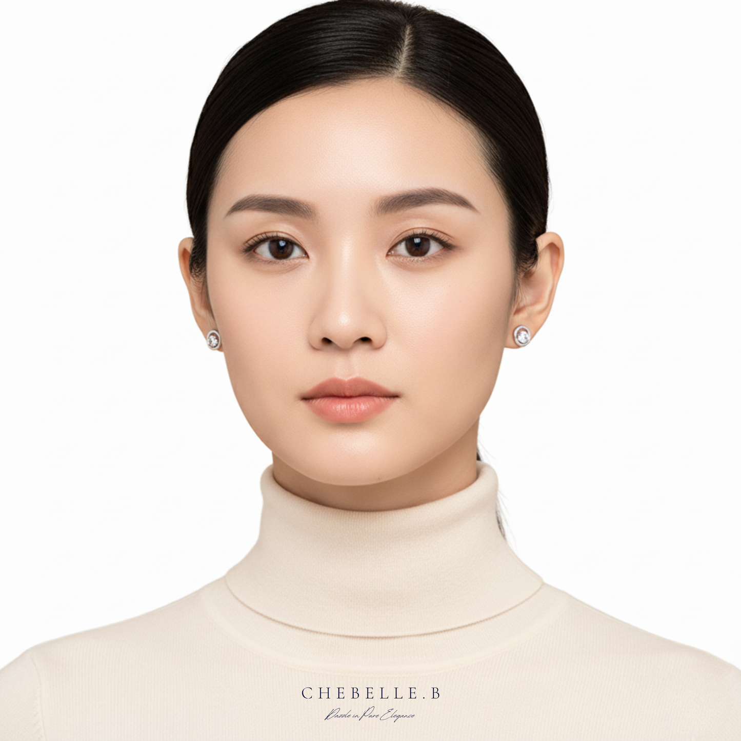 Mobius Minimalist 0.5ct Moissanite Earrings in S925 Sterling Silver