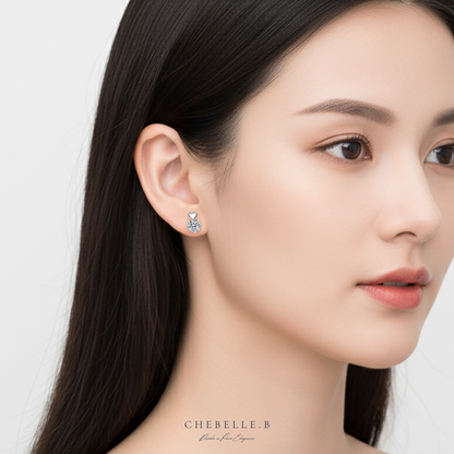 Cœur Brillant | 0.5ct Moissanite Heart Stud Earrings
