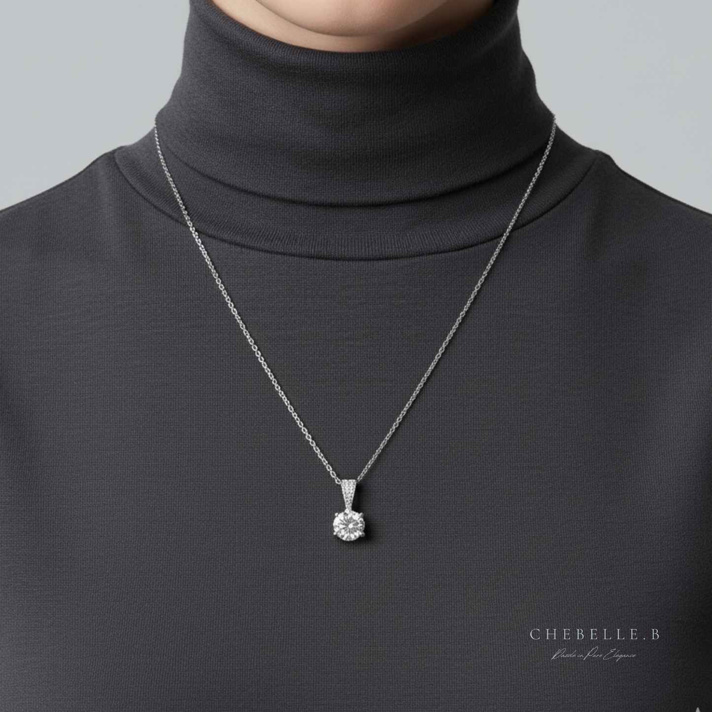 Lueur Pure 1.0ct Moissanite Pendant Necklace