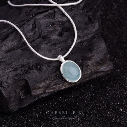 Moonbeam Oval - S925 Moonstone Necklace