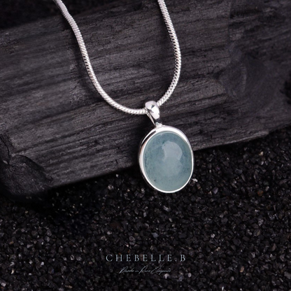 Moonbeam Oval - S925 Moonstone Necklace