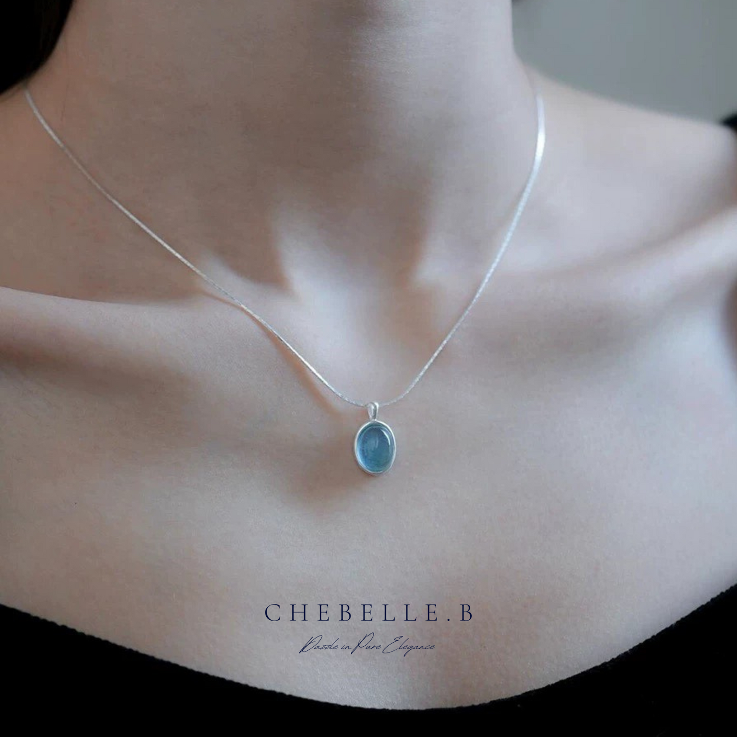 Moonbeam Oval - S925 Moonstone Necklace