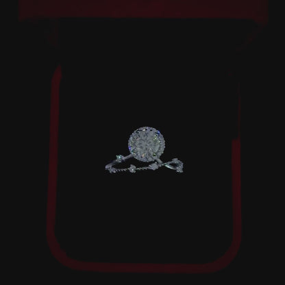 Galactic Halo 1-Carat Moissanite Sterling Silver Ring