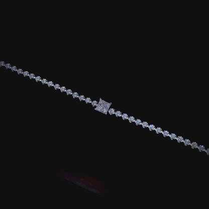 S925 Sterling Silver 1-Carat Moissanite Cubic Bracelet