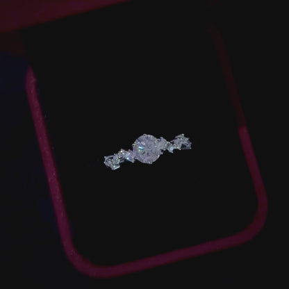 S925 Moonlit Radiance 1-Carat Moissanite Ring